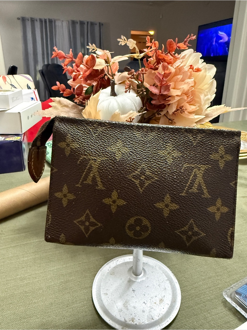 Louis Vuitton Brown Monogram Canvas Wristlet Pouch - Picture 2 of 7